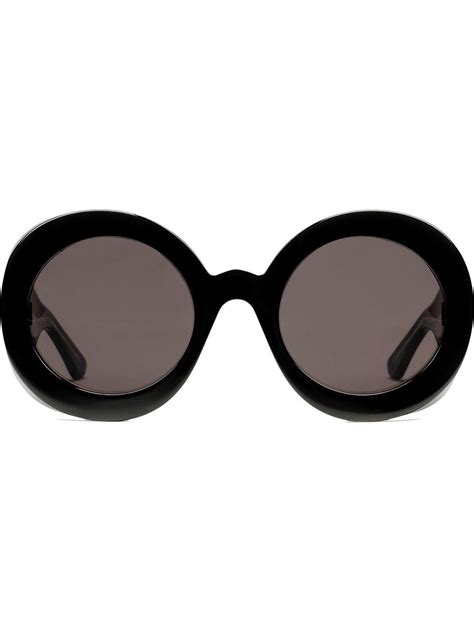 gucci black oversized round sunglasses.